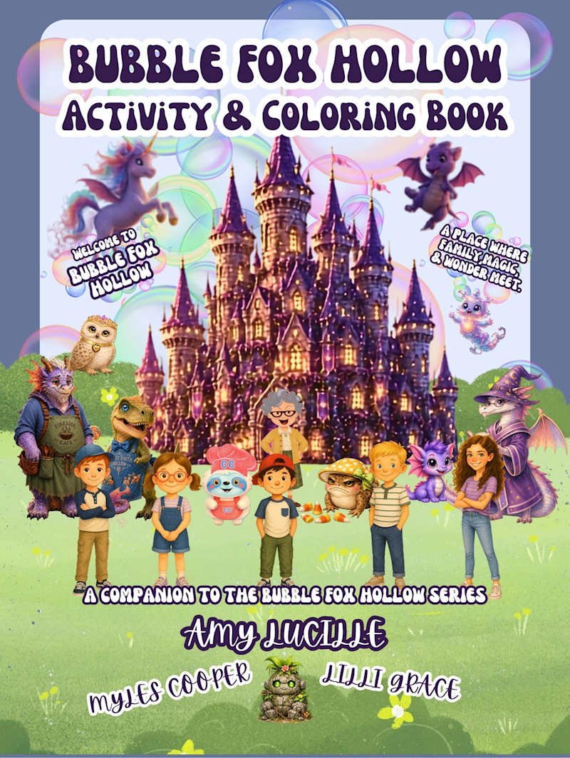Cover of the Bubble Fox Hollow Activity and Coloring Book