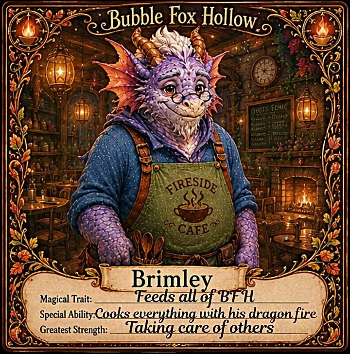 Brimley the dragon cook