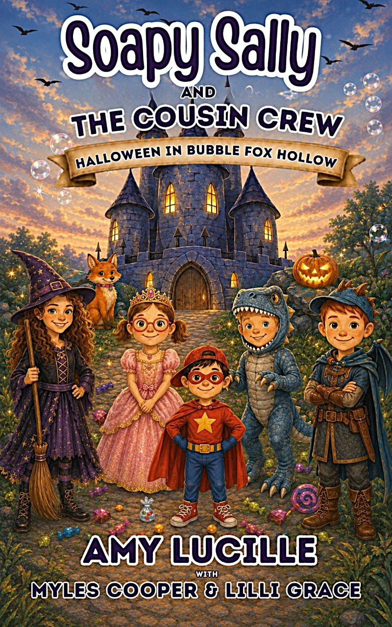 Cover of Soapy Sally and the Cousin Crew: Halloween in Bubble Fox Hollow