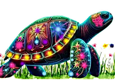 Old Durtle, the stained-glass tortoise