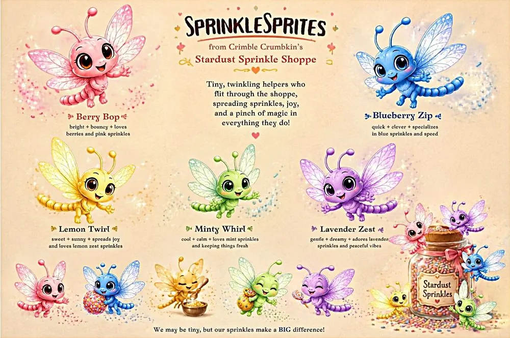 The five Sprinkle Sprites